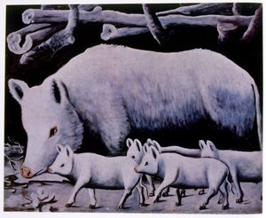 The White Pigs by Niko Pirosmani