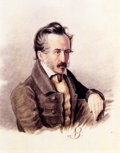 Portrait of Decembrist count Sergey Volkonsky by Nikolai Alexandrovich Bestuzhev