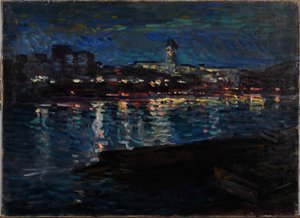 The Seine at Night by Nikolai Alexandrovich Tarkhov