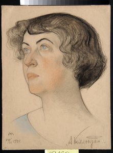 Portrait of Alexandra Mikhailovna Kollontai by Nikolai Andreevich Andreev