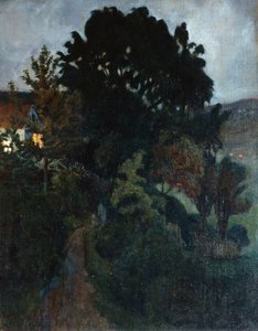 Autumn Twilight in the Garden by Nikolai Astrup