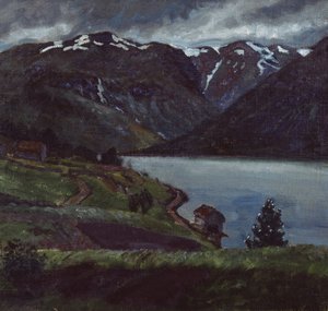 Boathouse by Nikolai Astrup