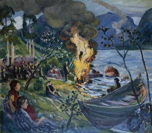 Midsummer Fire at Jølster Water