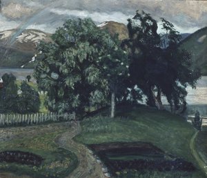 The Vicarage Garden by Nikolai Astrup