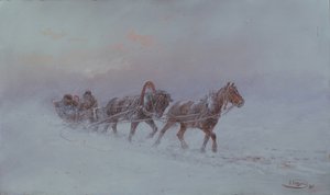 Snowstorm by Nikolai Nikolayevich Karasin