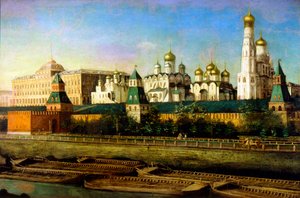 View of the Moscow Kremlin by Nikolai Podklyuchnikov