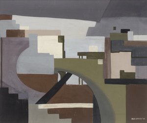 Precisionist Cityscape by Niles Spencer