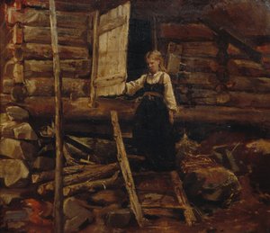 Girl on Stairs by Nils Bergslien