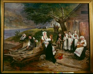 On the Church Ground by Nils Bergslien
