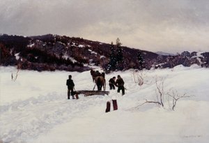 Clearing away snow by Nils Hansteen