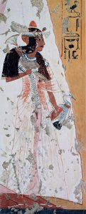 Young woman with duck, copy of fresco from Tomb of Ipouy, Thebes, reign of Ramesses II, plate from Ancient Egyptian Paintings by Nina de Garis Davies