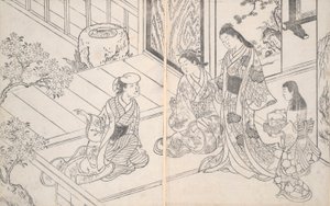 A Domestic Scene by Nishikawa Sukenobu