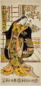 Ono no Komachi, from A Set of Three Beauties by Nishimura Shigenobu