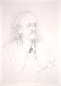 Portrait of Sir Arthur James Balfour from an album on the Entente Cordiale