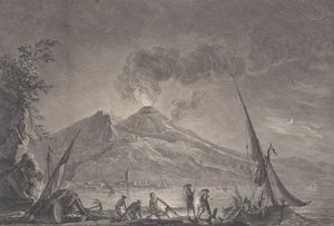 View of Mount Vesuvius as it was in 1757, 1762 by Noël Le Mire
