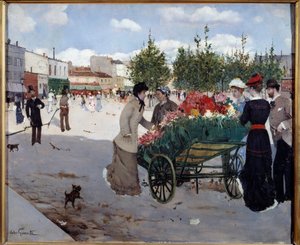 Florist on Boulevard Rochechouart in Paris (Marche de la Madeleine)