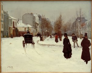 Boulevard de Clichy under the Snow
