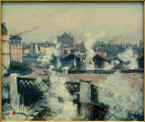 The Europe Bridge and the Saint-Lazare Station by Norbert Goeneutte