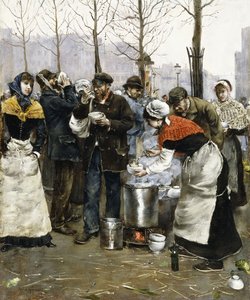 Soup for the Masses on a Winter Day, Paris by Norbert Goeneutte