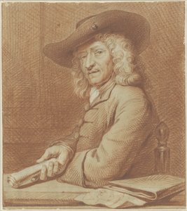 Portrait of the Draughtsman Jan Pietersz. Zoomer, with Hat and Paper Roll by Norbert van Bloemen