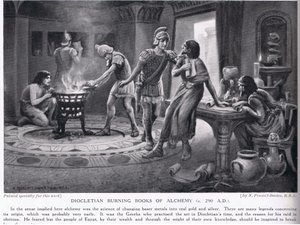 Diocletian Burning Books of Alchemy 290AD