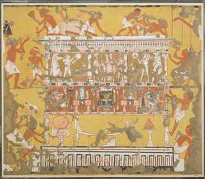 Building a Catafalque, Tomb of Ipuy, c. 1279–1213 BC by Norman de Garis Davies