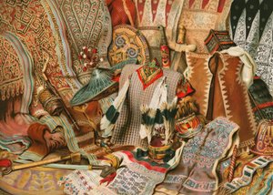 Indonesian culture: fabrics and weapons of the Malays