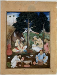 Group of bhang addicts by North Indian School