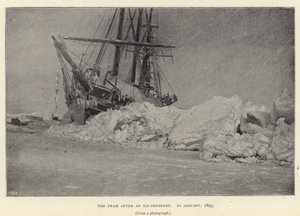 The Fram After an Ice-Pressure by Norwegian Photographer
