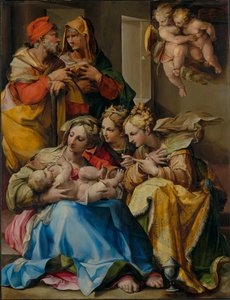 Holy Family with Saints Anne, Catherine of Alexandria, and Mary Magdalene by Nosadella