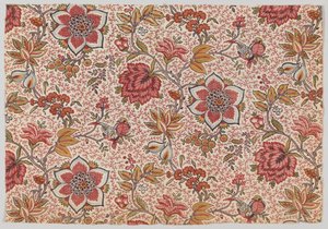 Flowers and Birds on a Background of Dotted Twigs by Oberkampf and Cie.