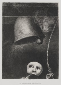 To Edgar Poe (A Mask Sounds the Death Knell) by Odilon Redon