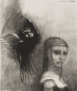 And a Large Bird, Descending From the Sky, Hurls Itself Against the Topmost Point of Her Hair (plate 3 of 10)