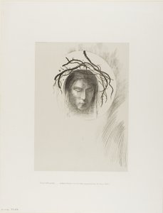 Day Appears at Last,...and in the Very Disk of the Sun Shines the Face of Jesus Christ, plate 24 of 24 by Odilon Redon
