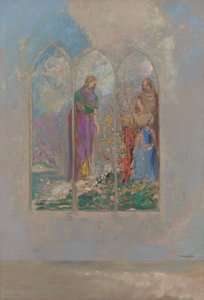 Devotion Near a Red Bush by Odilon Redon