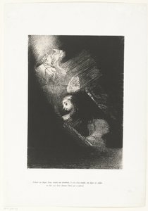 A Puddle Followed by a Prostitute (Tentation de Saint-Antoine) by Odilon Redon