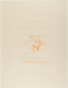 Frontispiece/Title Plate for the Tentation de St. Antoine