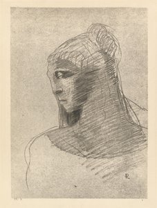 I Adore You as I Adore the Vault of the Night Sky, O Vessel of Sadness, O Tall Silent Woman by Odilon Redon