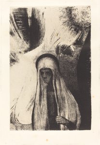 The Old Woman: What Are You Afraid Of? A Wide Black Hole! It Is Empty, Perhaps! by Odilon Redon