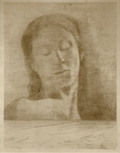 Closed Eyes by Odilon Redon