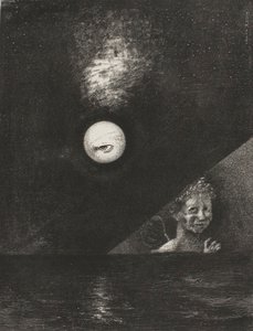 On the Horizon the Angel of Certitude, and in the Somber Heaven a Questioning Eye, plate four from To Edgar Poe by Odilon Redon