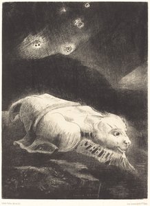 When Life Was Awakening in the Depths of Obscure Matter by Odilon Redon
