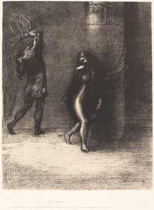 Saint Anthony: (Beneath Her Long Hair, Which Covered Her Face, I Thought I Recognized Ammonaria) by Odilon Redon