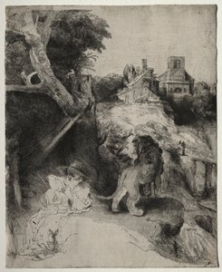 St. Jerome Reading in an Italian Landscape by Odilon Redon