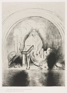 The Apocalypse of Saint John: And I Saw in the Right Hand of Him that Sat on the Throne by Odilon Redon