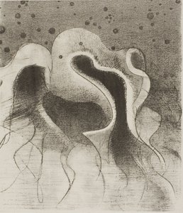 The Beasts of the Sea, Round Like Leather Bottles, Plate 22 of 24 by Odilon Redon