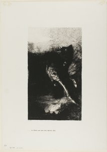 The Chimera with Green Eyes Turns, Bays, plate 7 from The Temptation of Saint Anthony (1st series) by Odilon Redon