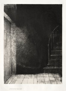 The Haunted House: We Both Saw a Large Pale Light by Odilon Redon