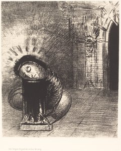 A Long Chrysalis, the Color of Blood by Odilon Redon