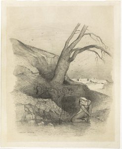 Woman Kneeling by Odilon Redon